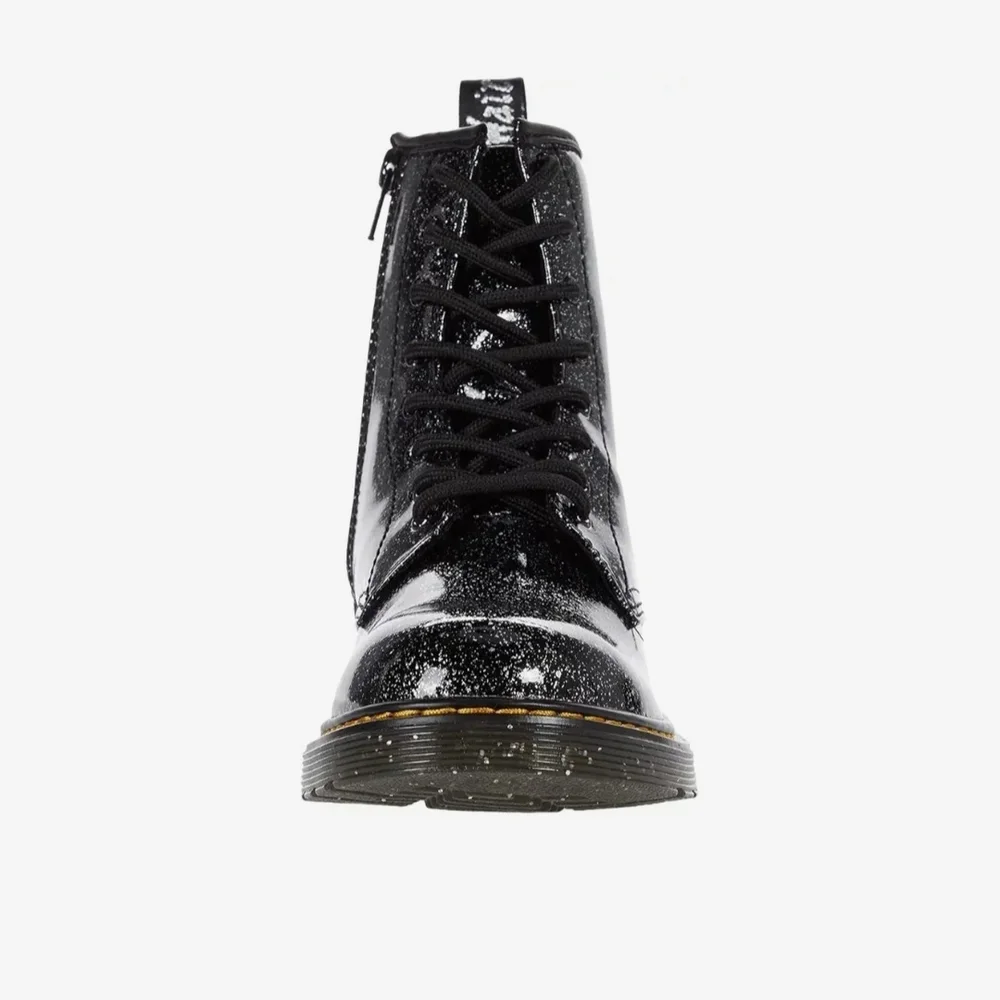 Dr. Martens 1460 Pascal Black Glitter Ankle Boots Girls Size 5 NWT Docs Juniors